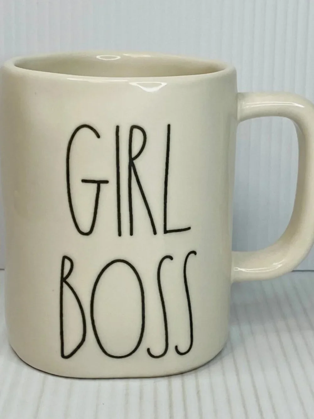 Rae Dunn Artisan Collection GIRL BOSS by Magenta #220 White Dishwasher Safe